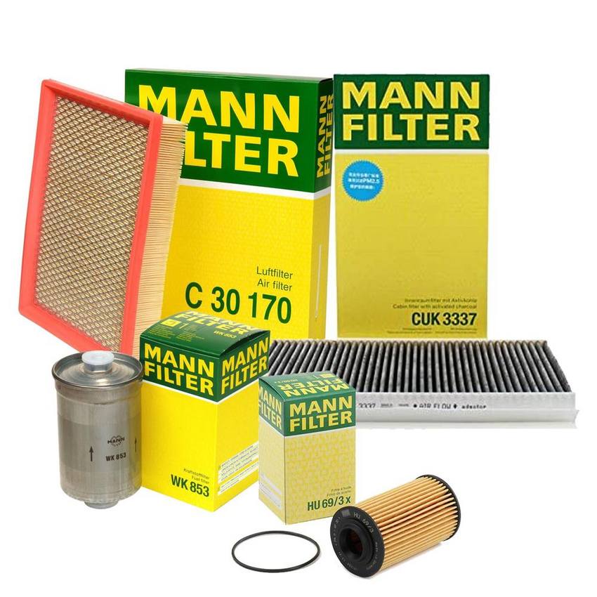 SAAB Air / Cabin Air / Fuel / Engine Oil Filter Kit 93172129 - MANN-FILTER 3797617KIT